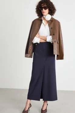 Blusa in crepe con applicazione a fiore - Bianco