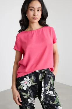 Blusa in crepe - Rosa