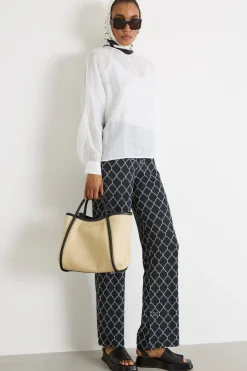 Blusa in garza leggera - Bianco