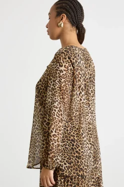 Blusa in georgette - Animalier