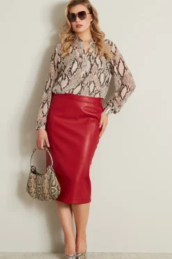 Blusa in georgette - Beige