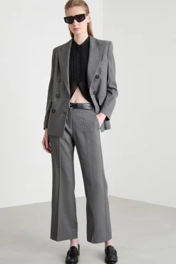 Blusa in georgette e raso - Nero