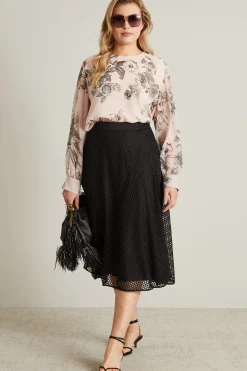 Blusa in georgette - Rosa Nero