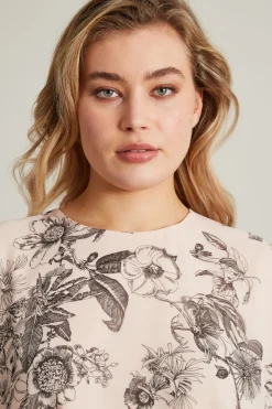 Blusa in georgette - Rosa Nero