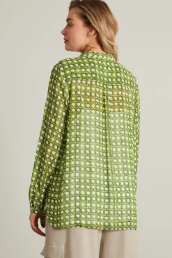 Blusa in georgette - Verde