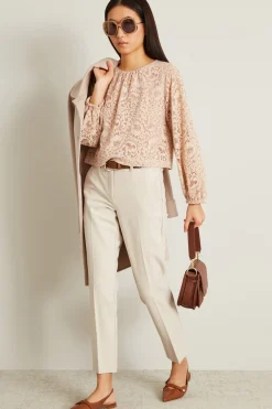 Blusa in jersey pizzo - Rosa
