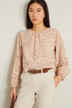 Blusa in jersey pizzo - Rosa