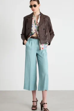 Blusa in mussola stampata - Bianco