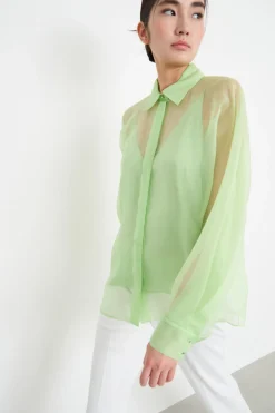 Blusa in organza - Verde