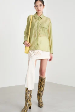 Blusa in organza - Verde
