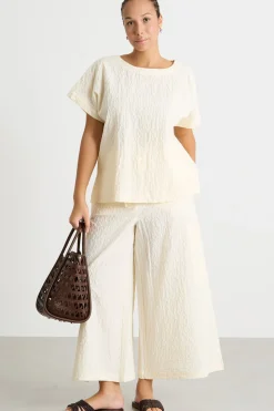 Blusa in popeline - Avorio