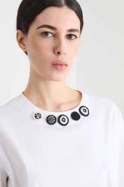 Blusa in popeline - Bianco