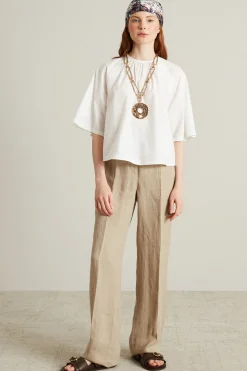 Blusa in popeline - Bianco