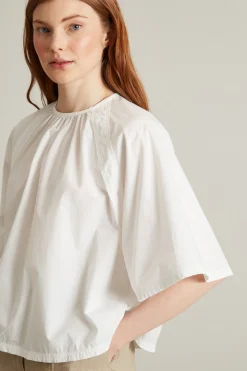 Blusa in popeline - Bianco