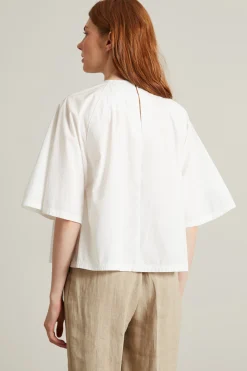 Blusa in popeline - Bianco