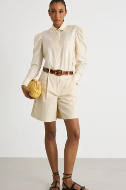 Blusa in raso - Avorio