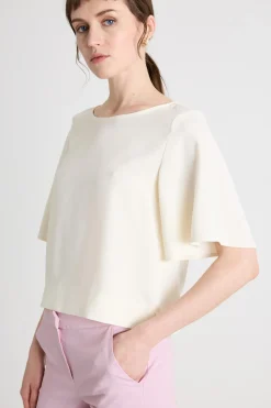 Blusa in raso - Bianco