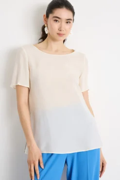Blusa in raso - Bianco