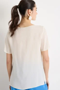Blusa in raso - Bianco