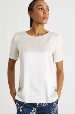 Blusa in raso - Bianco