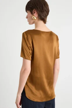 Blusa in raso - Bronzo