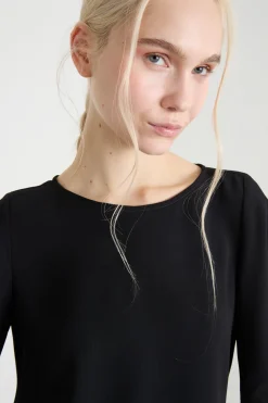 Blusa in raso - Nero