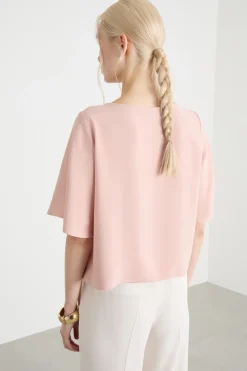 Blusa in raso - Rosa