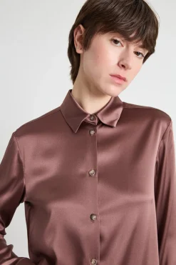 Blusa in raso - Rosa