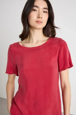 Blusa in raso - Rosso
