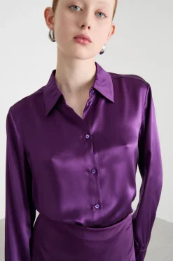 Blusa in raso - Viola