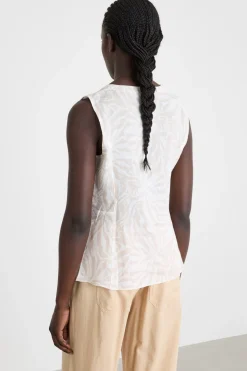 Blusa in tela - Bianco Beige