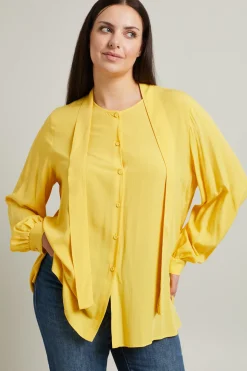 Blusa in viscosa - Giallo