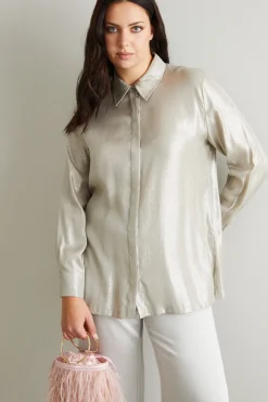 Blusa in viscosa - Grigio