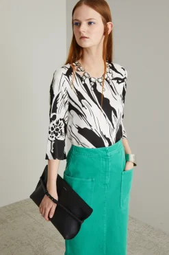 Blusa morbida - Nero Bianco