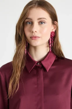 Blusa oversize - Bordeaux