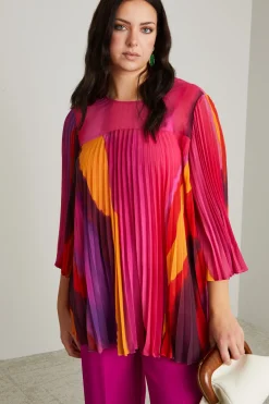Blusa plissettata - Rosa Viola