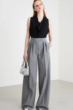 Body con drappeggio - Nero