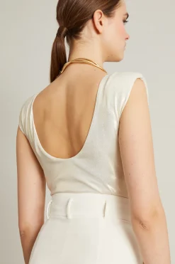 Body in jersey laminato - Bianco Perla