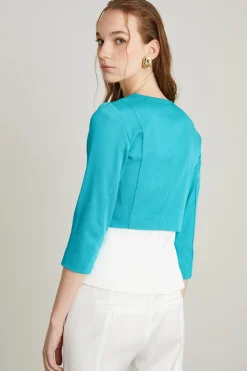 Bolero in faille - Azzurro