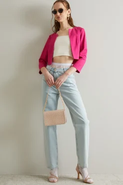 Bolero in faille - Fucsia
