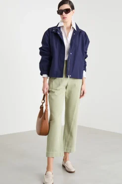 Bomber boxy in ottoman - Blu