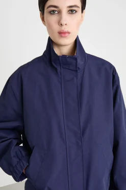 Bomber boxy in ottoman - Blu