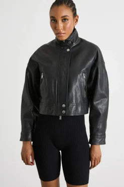 Bomber cropped - Nero