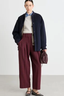 Bomber imbottito con patch - Blu