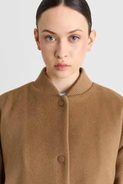 Bomber imbottito con patch - Cammello