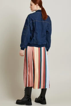 Bomber in denim - Blu Denim