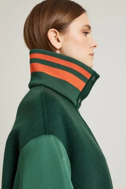 Bomber in lana - Verde Arancio