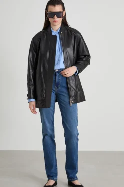 Bomber in pelle - Nero