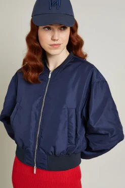 Bomber in tessuto tecnico - Blu