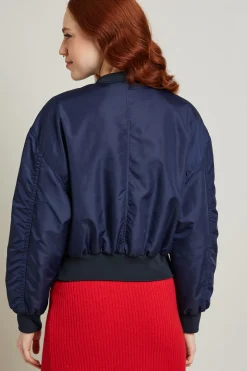Bomber in tessuto tecnico - Blu